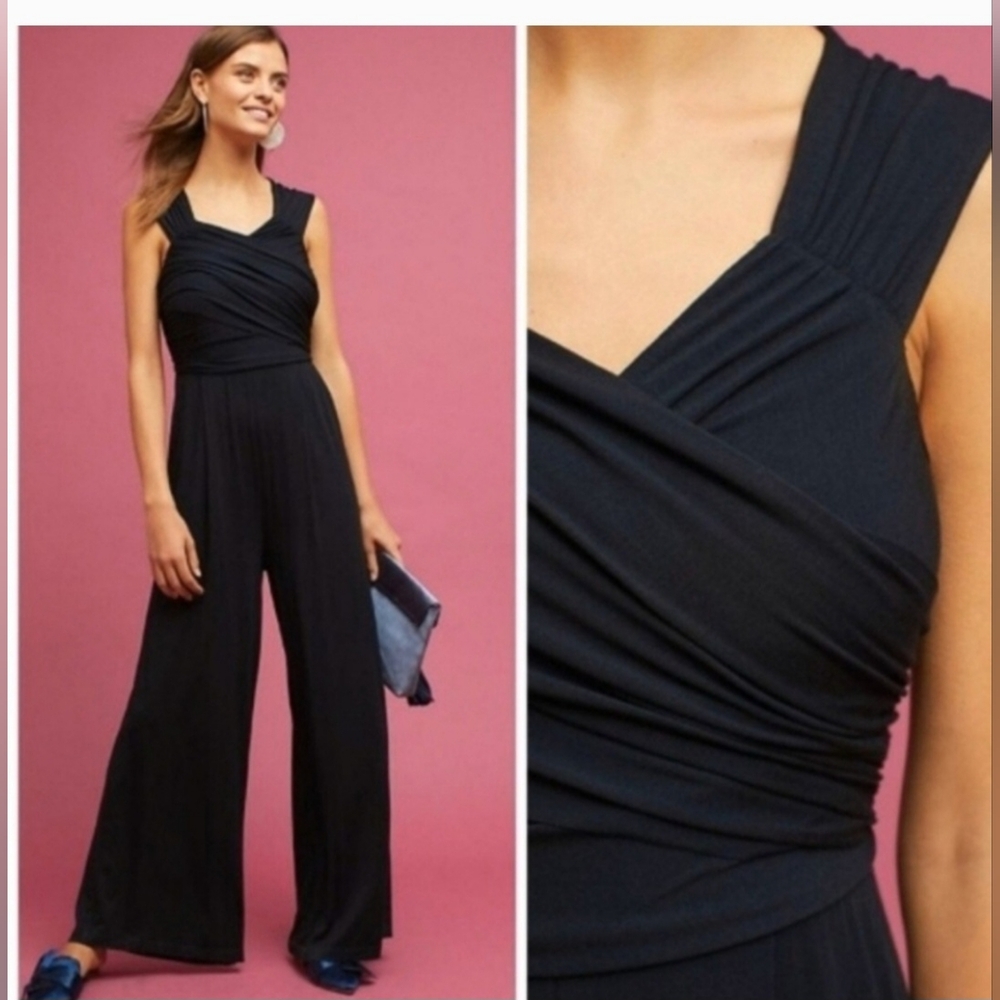 Anthropologie jumpsuit by Moulinette Soeurs in black /Noir Sz Large